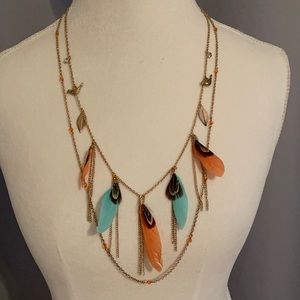Junior's BOHO feathered Necklace